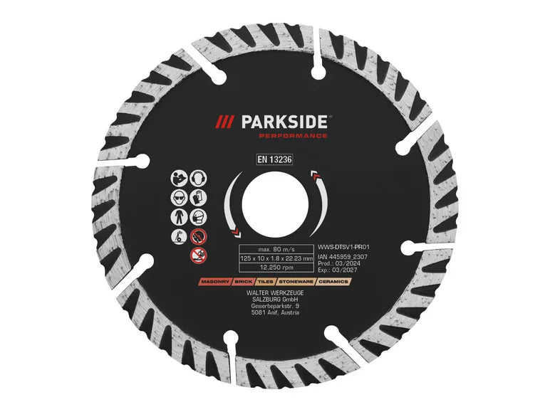 PARKSIDE PERFORMANCE Disque pour meuleuse d'angle