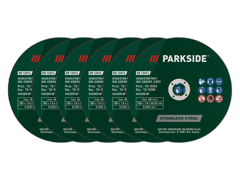 PARKSIDE Set de disques à trononner  180 mm