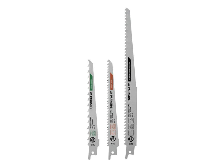 PARKSIDE Jeu de lames de scie sabre PFSZ 3 B1, 3 pièces